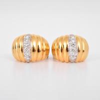 18K Gold & Diamonds Vintage Estate Earrings - Sold for $3,500 on 05-06-2017 (Lot 427).jpg